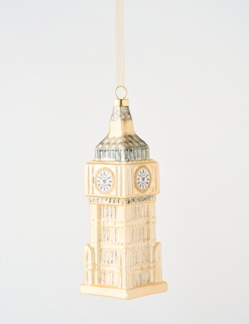 Christmas Shop Glass Ornament, Big Ben product photo