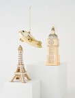 Christmas Shop Eiffel Tower Ornament, Pearl Tone product photo View 04 S