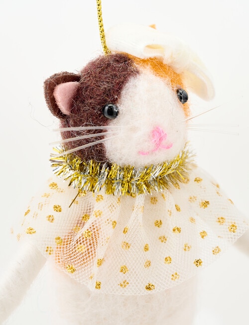 Christmas Shop Ornament, Calico Cat With Bow product photo View 02 L