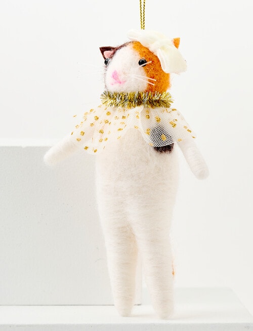 Christmas Shop Ornament, Calico Cat With Bow product photo View 03 L