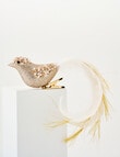 Christmas Shop Jewelled Bird Clip Ornament, Champagne product photo View 04 S