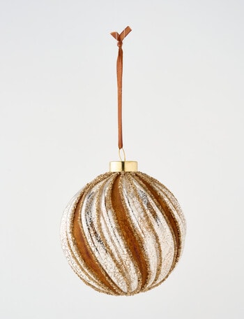 Christmas Shop Vintage Glass Bauble, Swirl product photo
