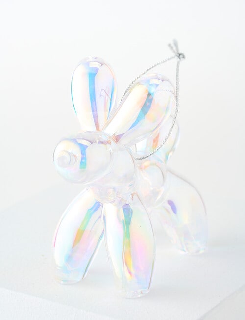 Christmas Shop Balloon Dog Ornament, Iridescent product photo View 03 L