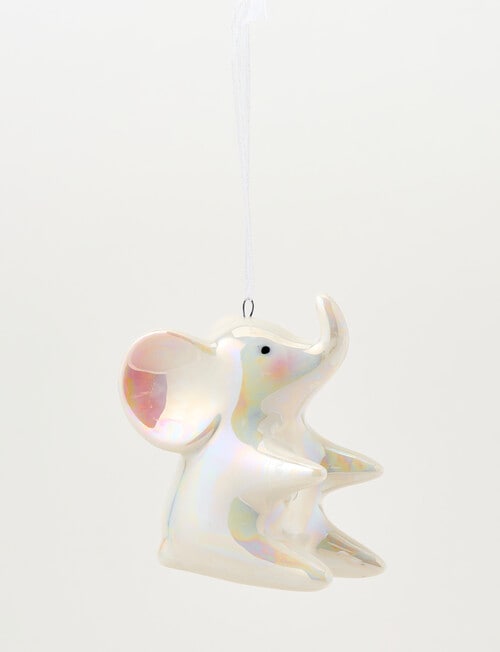 Christmas Shop Ceramic Ornament, Elephant product photo