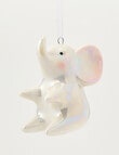 Christmas Shop Ceramic Ornament, Elephant product photo View 02 S