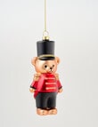 Christmas Shop Glass Ornament, Soldier Bear product photo
