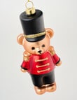 Christmas Shop Glass Ornament, Soldier Bear product photo View 03 S
