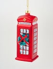 Christmas Shop Glass Ornament, Telephone Booth product photo View 02 S