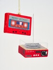 Christmas Shop Glass Ornament, Record Player product photo View 04 S