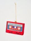 Christmas Shop Glass Ornament, Mix Tape product photo