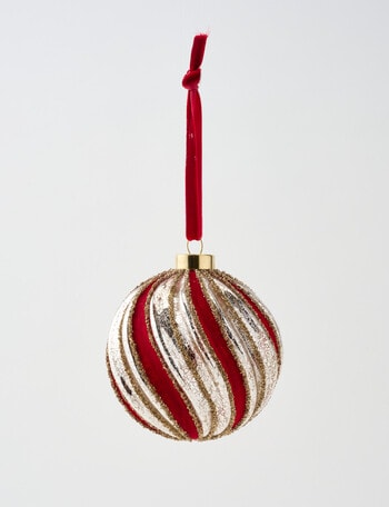Christmas Shop Vintage Ruby Swirl Bauble product photo