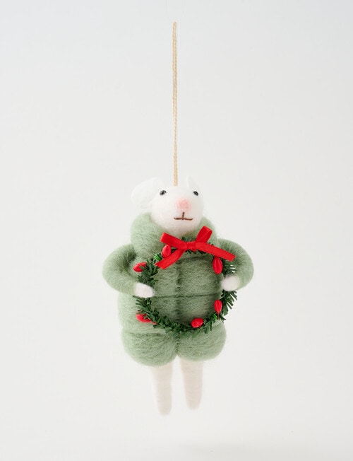 Christmas Shop Mouse With Wreath product photo