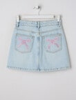 Switch Riley Bow Pocket Denim Mini Skirt, Byron Blue product photo View 02 S