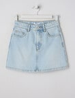 Switch Riley Bow Pocket Denim Mini Skirt, Byron Blue product photo View 04 S