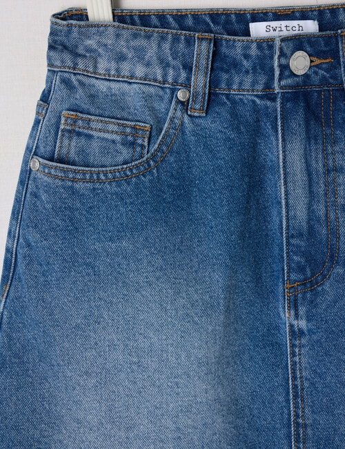 Switch Riley Denim Mini Skirt, Washed Blue product photo View 03 L