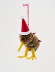 Christmas Shop Fabric Ornament, Kiwi With Light Bulbs product photo