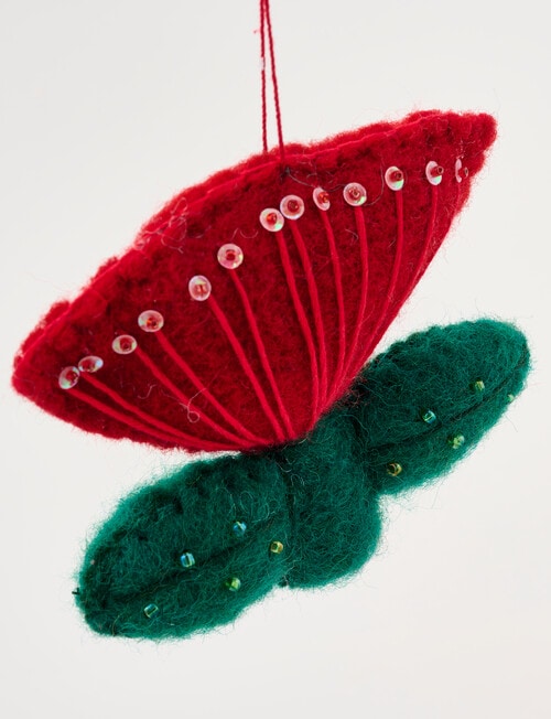 Christmas Shop Felt Ornament, Pohutukawa product photo View 03 L