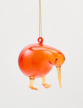 Christmas Shop Glass Ornament, Kiwi product photo