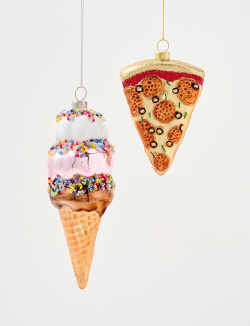 Christmas Shop Glass Ornament, Ice Cream Cone product photo View 04 L