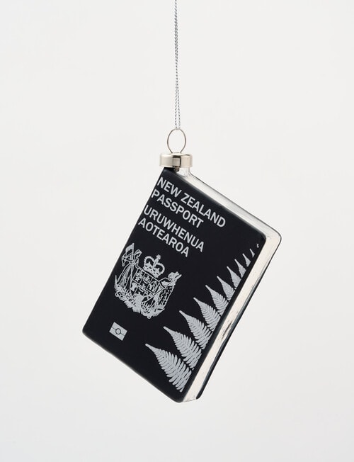 Christmas Shop Glass Ornament, Passport product photo