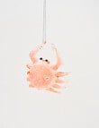 Christmas Shop Glass Ornament, Crab product photo