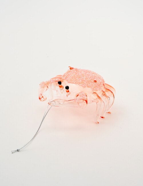 Christmas Shop Glass Ornament, Crab product photo View 02 L