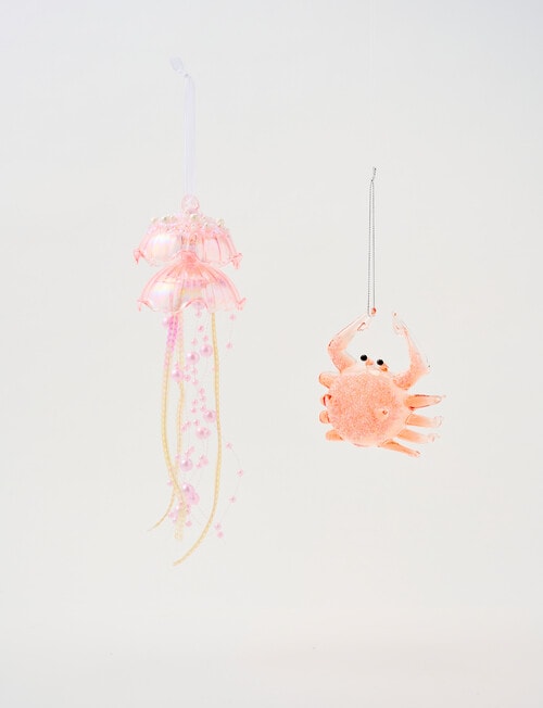 Christmas Shop Glass Ornament, Crab product photo View 04 L