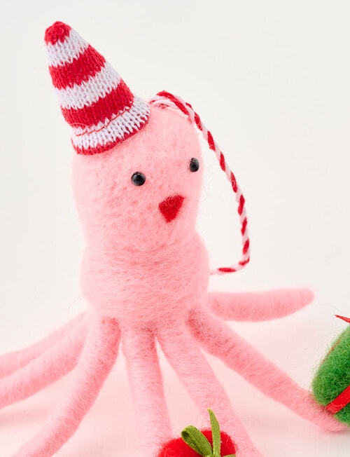 Christmas Shop Felt Ornament, Octopus product photo View 03 L