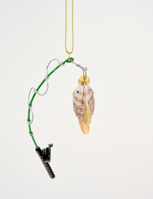 Christmas Shop Ornament, Fishing Rod product photo View 02 L