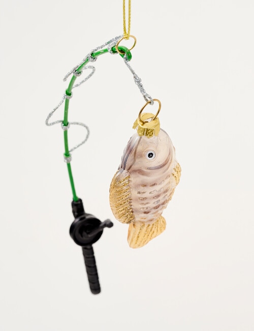 Christmas Shop Ornament, Fishing Rod product photo View 03 L