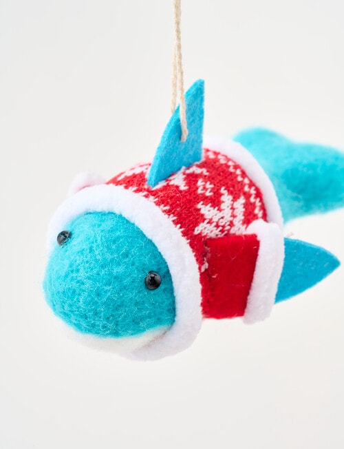 Christmas Shop Felt Ornament, Great White Shark product photo View 03 L