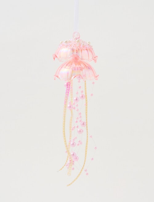 Christmas Shop Glass Ornament, Jellyfish product photo
