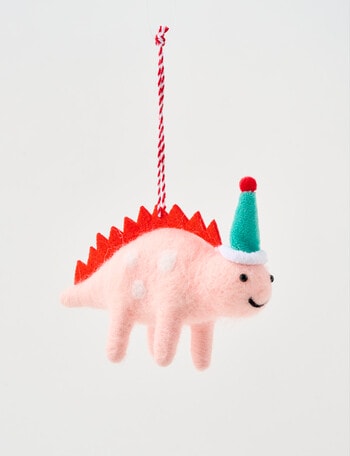 Christmas Shop Felt Ornament, Dino Blush product photo