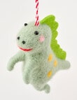 Christmas Shop Felt Ornament, Dino Green product photo View 03 S