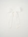 Christmas Shop Velvet Ribbon Bow Clip, Snow product photo
