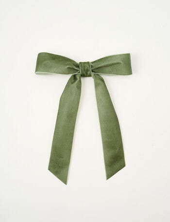 Christmas Shop Velvet Ribbon Bow Clip, Forest product photo