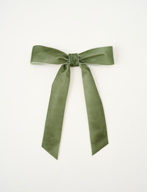Christmas Shop Velvet Ribbon Bow Clip, Forest product photo