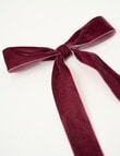 Christmas Shop Velvet Ribbon Bow Clip, Berry product photo View 02 S