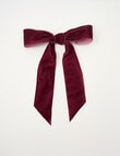 Christmas Shop Large Velvet Bow Clip, Berry product photo