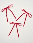 Christmas Shop Mini Bow Clips, Set of 3, Ruby product photo