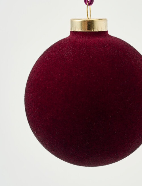 Christmas Shop Velvet Bauble, Berry product photo View 03 L