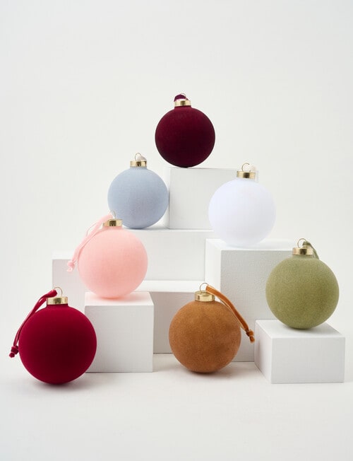 Christmas Shop Velvet Bauble, Berry product photo View 04 L