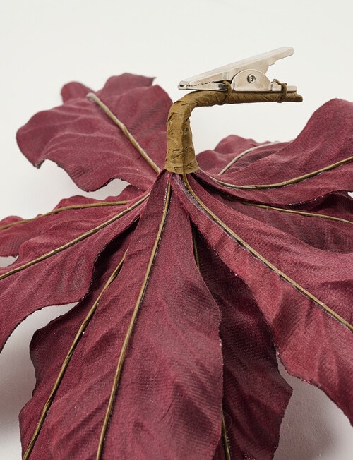 Christmas Shop Velvet Poinsettia Clip, Berry product photo View 03 L