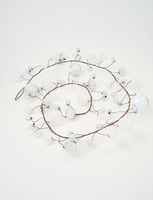 Christmas Shop Bauble Garland, Snow product photo