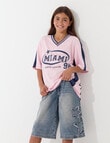 Switch Remi Star Baggy Denim Jort, Washed Blue product photo