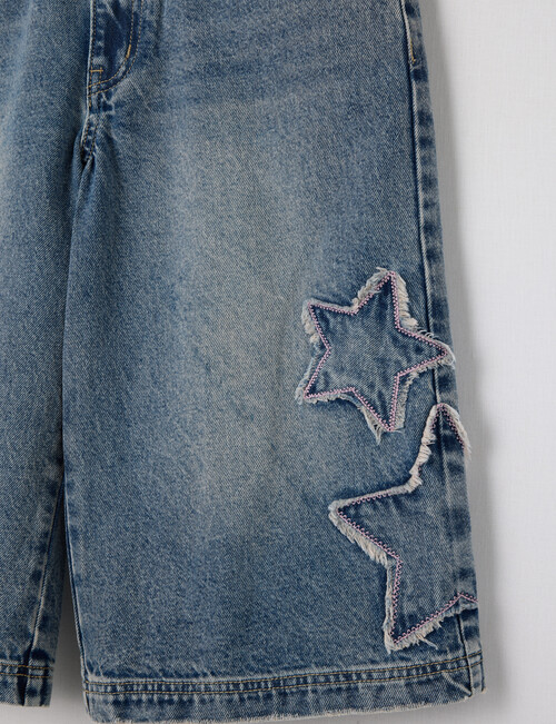 Switch Remi Star Baggy Denim Jort, Washed Blue product photo View 03 L