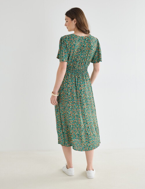 Whistle Ditsy Floral Tea Dress, Blue Lagoon product photo View 02 L