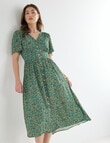 Whistle Ditsy Floral Tea Dress, Blue Lagoon product photo View 06 S