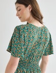 Whistle Ditsy Floral Tea Dress, Blue Lagoon product photo View 07 S