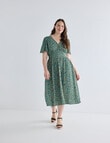 Whistle Ditsy Floral Tea Dress, Blue Lagoon product photo View 12 S